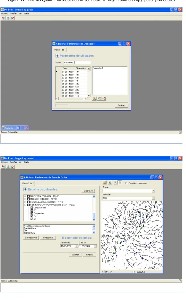 Figure 11 - DMPlus QualAr: introduction of user data through common copy/paste procedures 