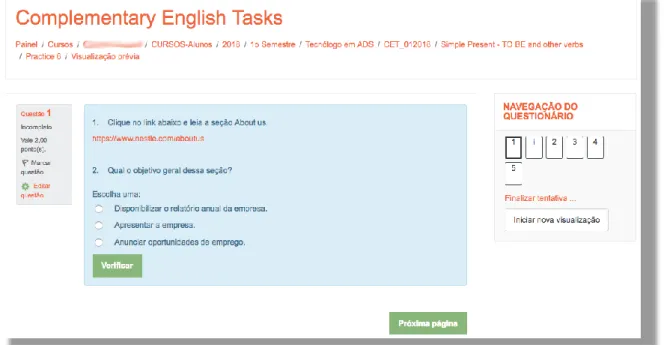 Figura 2: Unit 1 – Simple Present and other verbs