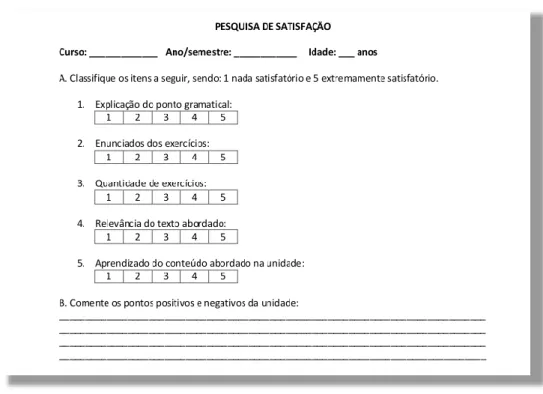 Figura 5: Pesquisa de satisfação