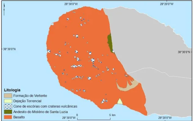 Figura 6 - Litologia simplificada no município da Madalena 