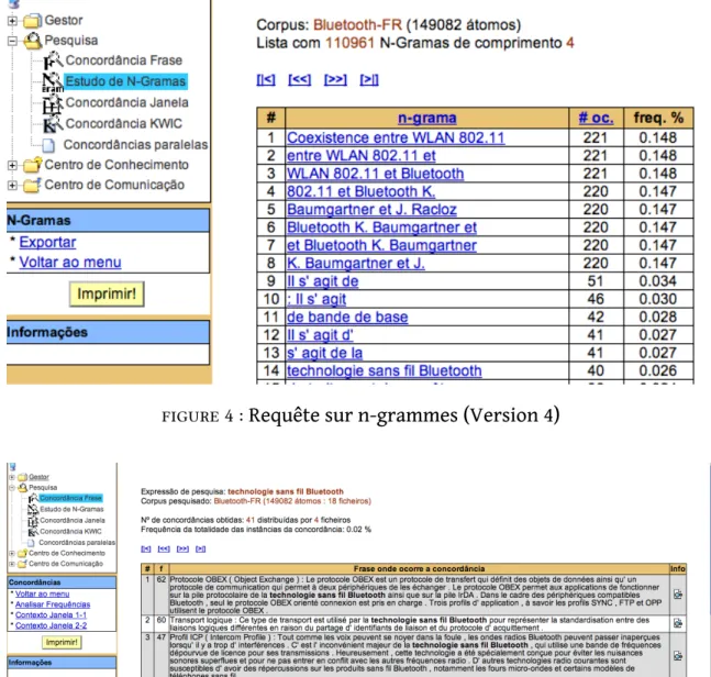 figure 4 : Requête sur n-grammes (Version 4)
