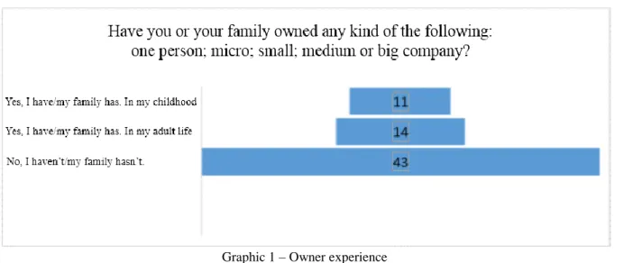 Graphic 1 – Owner experience  Source: prepared by author 