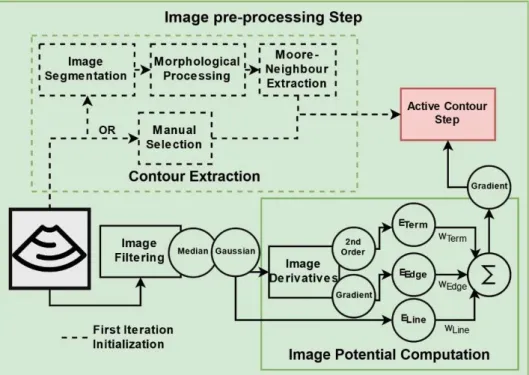 Figure 3-4: Scheme representing the organization of the image pre-processing step. 