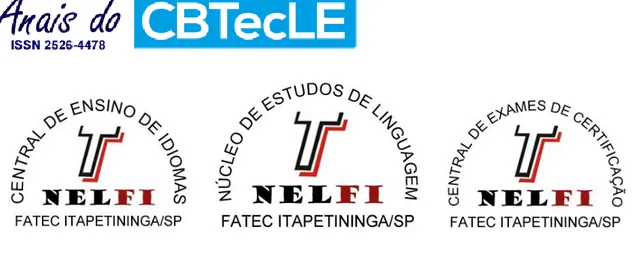Figura 2. Logotipos do NELFI (meio) e de suas duas centrais CENI (esq.) e CECI (dir.)  Fonte: o autor  