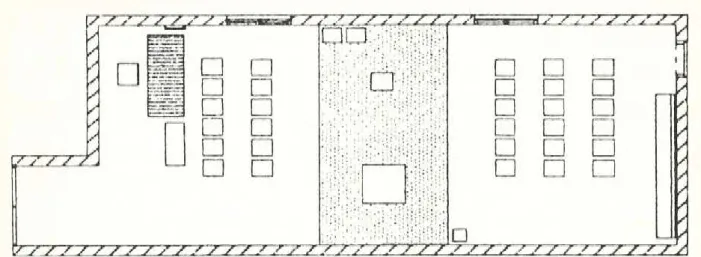 Figura 2 - Planta da Capela do Seminário Maior de Malines   (Florence Cosse – 1997)  