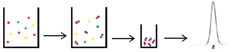 Figura 9 – Esquema da segunda abordagem, derivatização, seguida de concentração da amostra