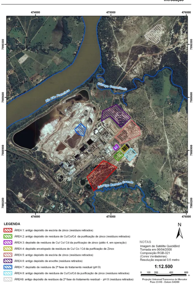 Figura  ‎ 1.3: Localização dos antigos aterros de resíduos, construídos anteriormente à Barragem Velha