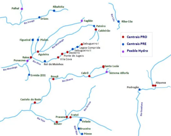 Figura 1 - Aproveitamentos Hidroelétricos DTM 