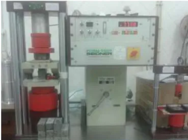 Figura 14: Equipamento para determinação da resistência à compressão 