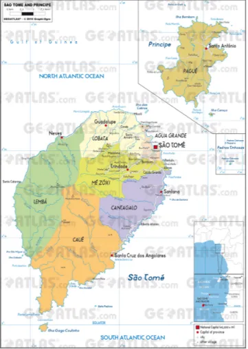 Figura  1  – Mapa  de  São  Tomé  e  Príncipe  (adaptado  de  www.geoatlas.com/medias/ 