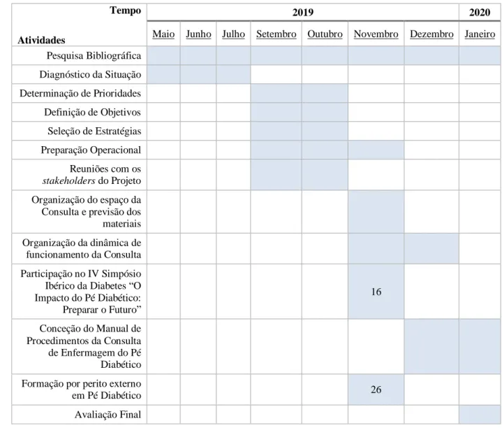 Tabela 7 – Cronograma do Projeto