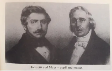 Figura I.3 – Donizetti e o seu professor Simon Mayr.  