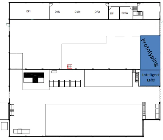 Figure 2 - Current production layout (first floor). 