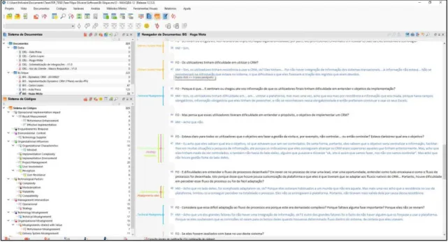 Figure 8 - MAXQDA Coding Analysis (sample)