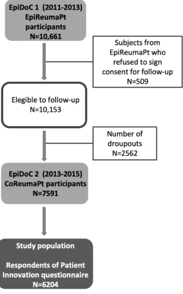 Figure 1.  Flowchart of the population-based study named Epidemiology of Chronic Diseases (EpiDoC)