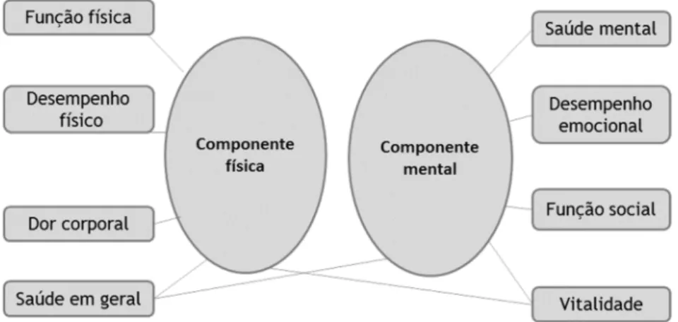 Figura 7. Modelo fatorial SF36 com duas componentes 