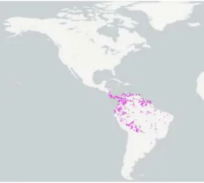 Figure 7. Distribution of the genus Proechimys (obtained from https://www.gbif.org/). 