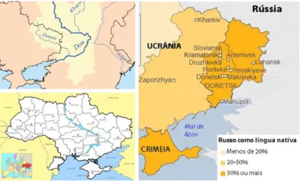 Figura 2 - Território da Ucrânia, Região de Donbass 