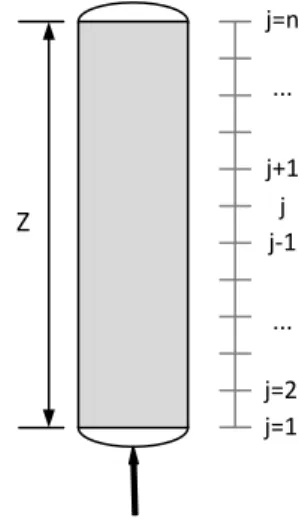 Figura 2 – Representação da discretização do domínio  em z. 