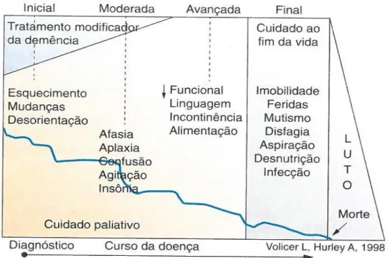 Figura 4. Cuidados Paliativos na evolução da doença de Alzheimer  