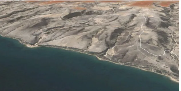Figure 3- Location of the area before the construction of the landfill. (Image adapted from Google Earth) 