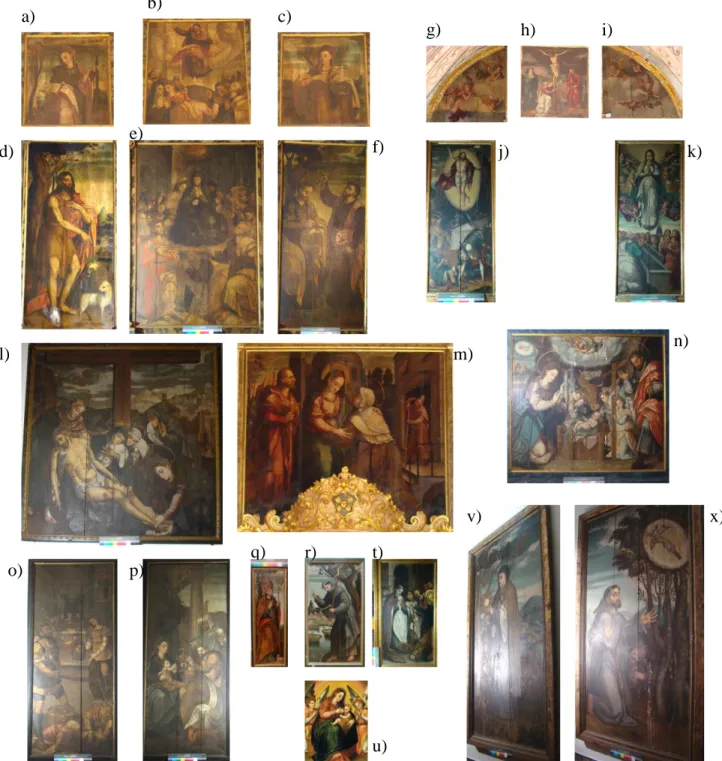Figura  5-4:  Pinturas  atribuídas  a  Francisco  João:  Igreja  do  Espírito  Santo  de  Sousel  –  S