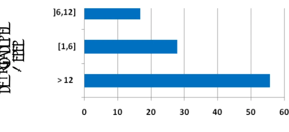 Gráfico 5 - Tempo de Prestação de Cuidados (%) em meses 