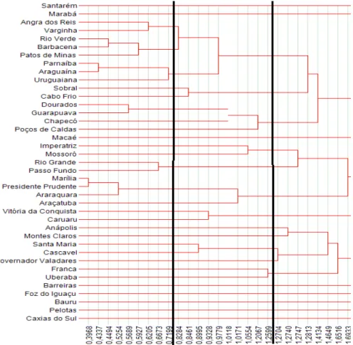 Figura 5: Dendograma – Método Average Linkage  Fonte: IBGE, 2000 