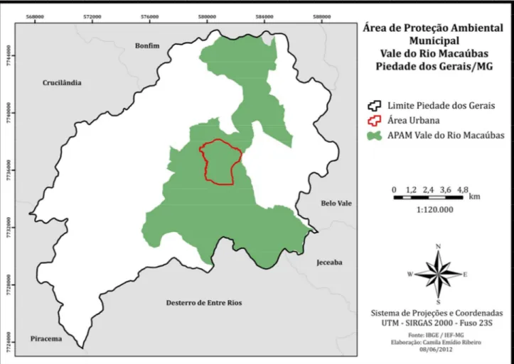 Figura 3 - Área de Proteção Ambiental Municipal Vale do Rio Macaúbas no município de Piedade dos Gerais/MG