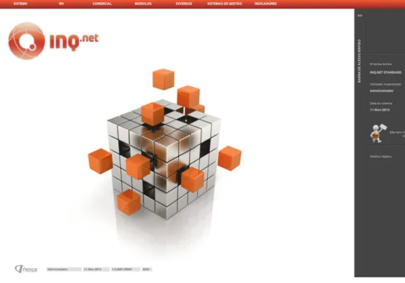 Figura 1-Ambiente de trabalho do INQnet. 