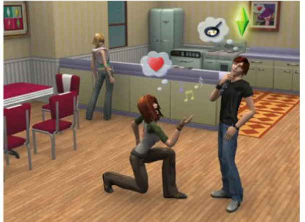 Figura 9 – The Sims, que possui um complexo  sistema de IA