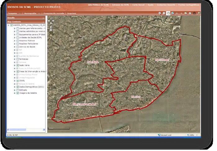 Figura número 8 - Plataforma WebSIG Piloto do DASS para Área do Envelhecimento da SCML  (1) 