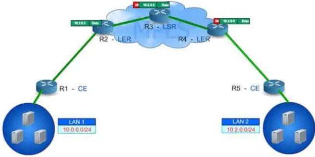 Figure 1: MPLS architecture (Faucheur et al., 2002) 