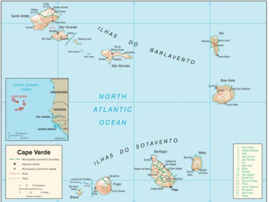 Figure 1 - Map of Cape verde archipelago 