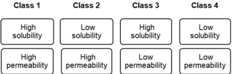 Fig. 1. Biopharmaceutics Classification System. Adapted from (4). 