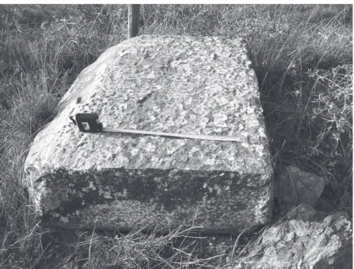 Figura  12  -  Bloco  de  már- már-more  semitrabalhado  em  Fonte Soeiro, Vila Viçosa.