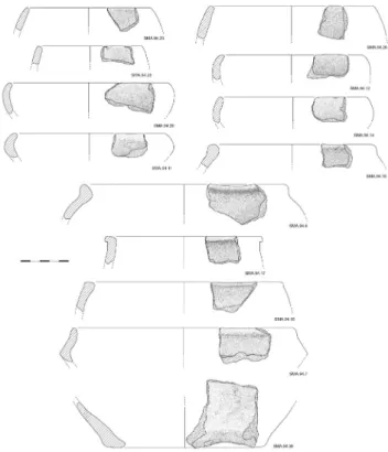 Fig. 20 - Exemplos do espólio cerâmico recolhido no 
