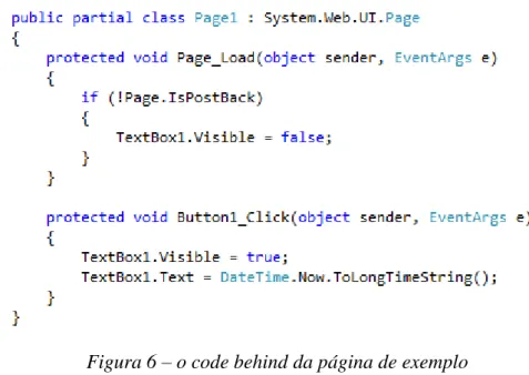 Figura 6 – o code behind da página de exemplo 