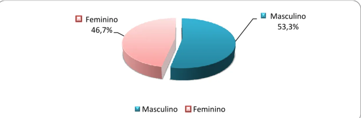 Gráfico 1 – Distribuição do género 