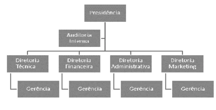 Figura 1 – Modelo de estrutura organizacional 