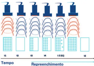 Figura 1. Esquema representativo da técnica de emissão de pulsos de ultrassom 