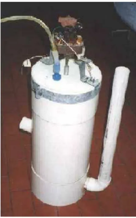 FIGURA 1.  Biodigestor de bancada, com 14 L de capacidade, usado no experimento. 