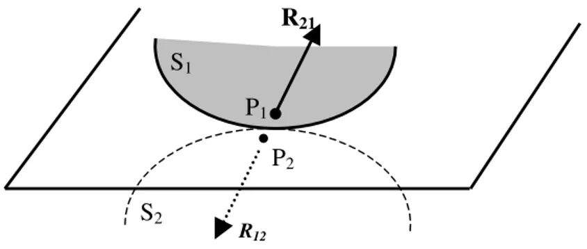 Figura 2: Contato pontual teóricoS1R21S2P1P2R12