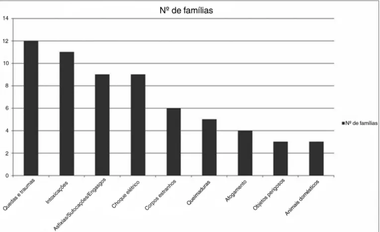 Figura 1. Fatores de risco para acidentes domésticos de famílias com crianças nascidas expostas ao HIV