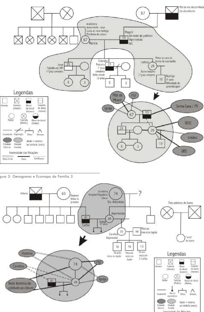 Figura 2: Genograma e Ecomapa da Família 2