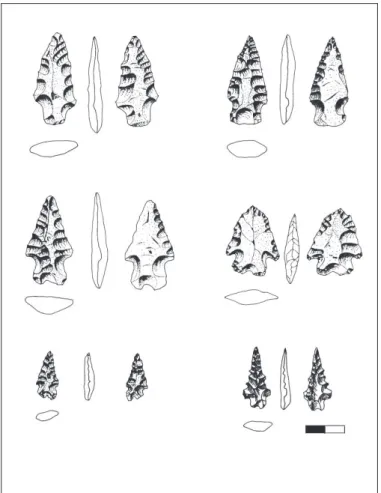 Figura 7 – Pontas de projétil vinculadas a conjuntos da Tradição Umbu.