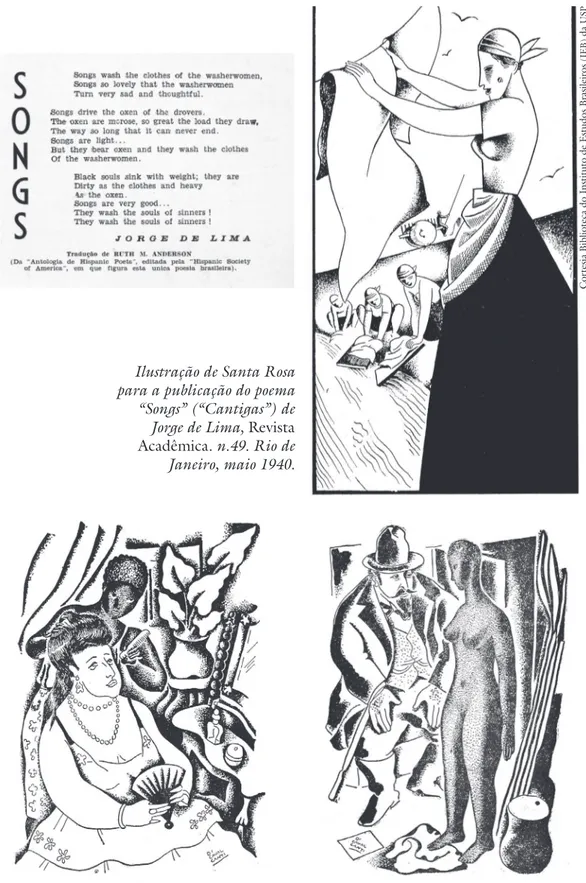 Ilustração de Di Cavalcanti para o poema  de Jorge de Lima, “Essa negra fulô”.  Revista  Acadêmica