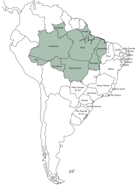 Figura 1 – Mapa de localização da Amazônia Legal.