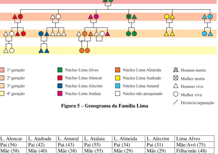 Figura 5  – Genograma da Família Lima 