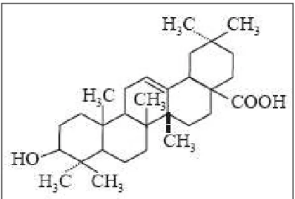 Figura 5: Estrutura química dos ginsenosídeos do grupo ácido oleanólico.  Fonte: Disponível em:  &lt;http://www.epharmacognosy.com/2012/04/ginseng-panax-ginseng-ca-mey-or-aralia.html&gt;